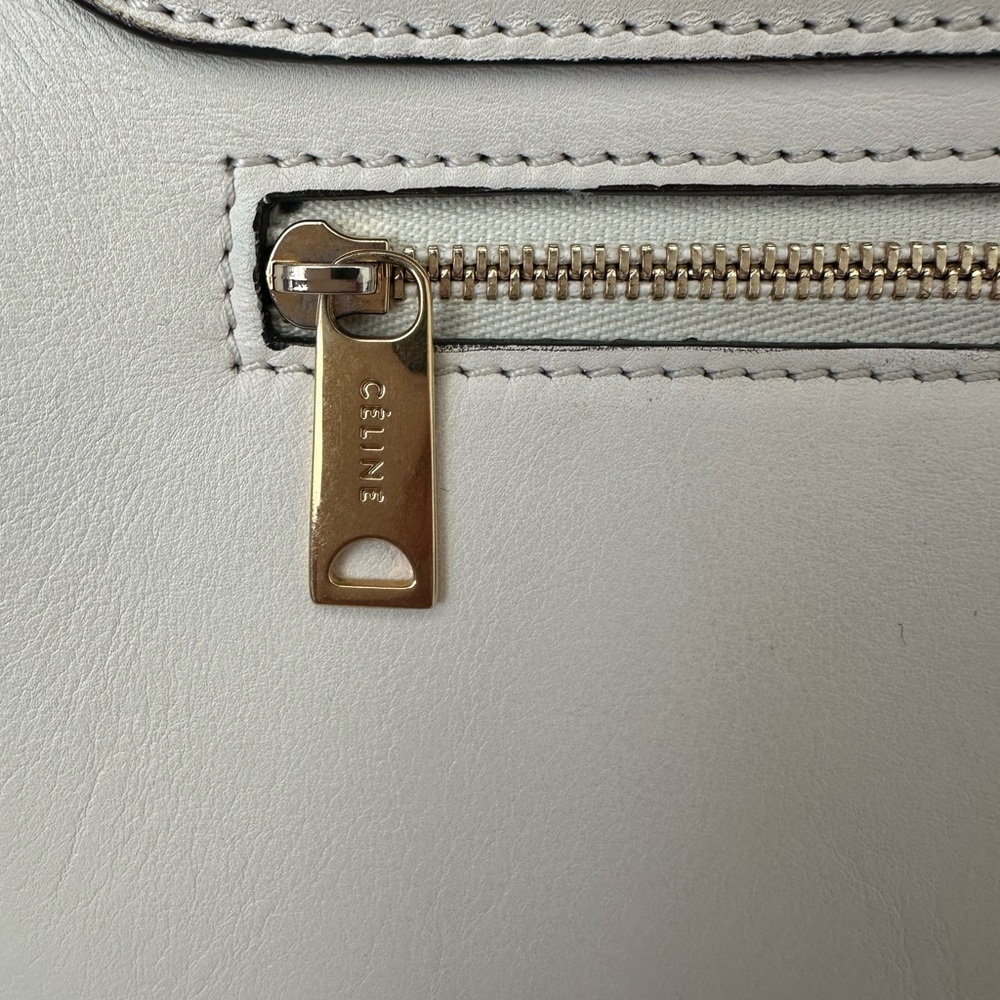 Vintage Celine Python-Trimmed Trapeze Bag - image 4